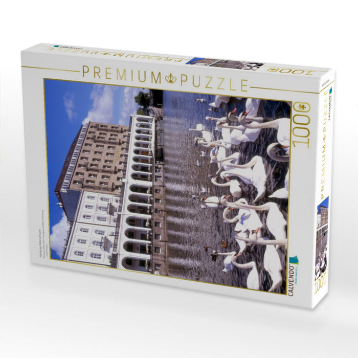 Hamburgs Alsterschwäne - CALVENDO Foto-Puzzle'