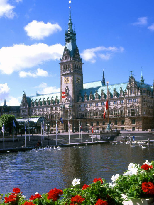 Blick auf das Hamburger Rathaus - CALVENDO Foto-Puzzle'