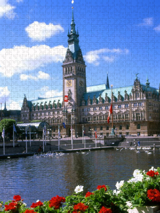 Blick auf das Hamburger Rathaus - CALVENDO Foto-Puzzle'