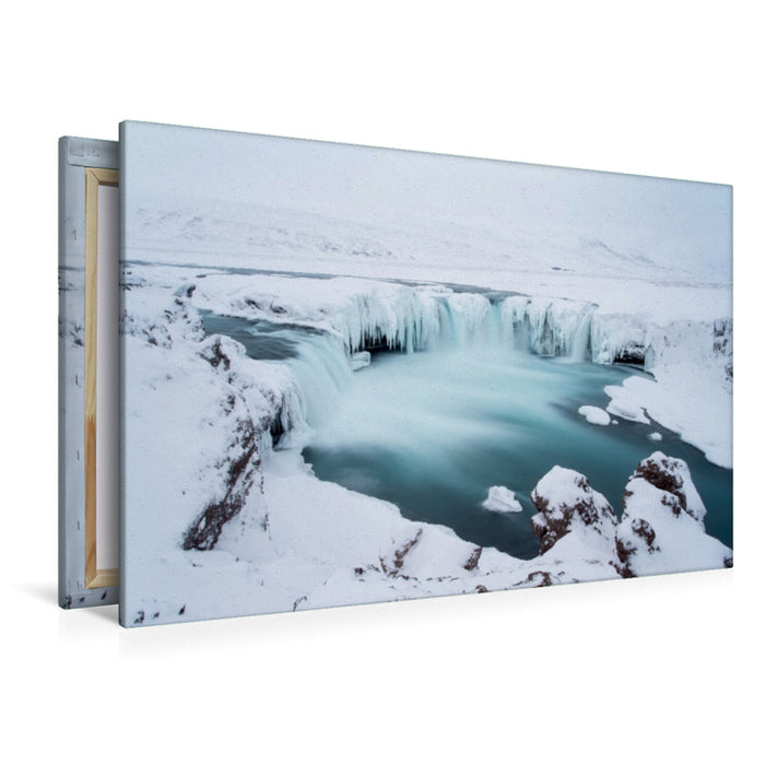 Premium Textil-Leinwand Goðafoss, Nord Island