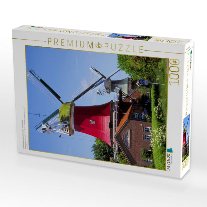 Doppelwindmühlen in Greetsiel, Ostfriesland - CALVENDO Foto-Puzzle'
