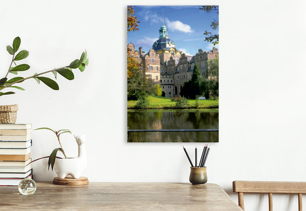 Premium Textil-Leinwand Premium Textil-Leinwand 80 cm x 120 cm  hoch Schloss Bückeburg im Weserbergland