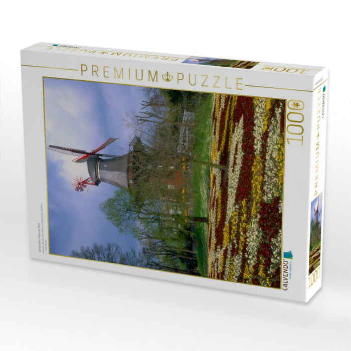 Windmühle in Bremer Park - CALVENDO Foto-Puzzle'