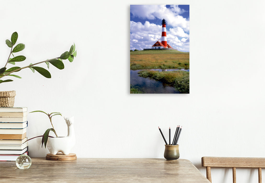 Toile textile premium Toile textile premium 30 cm x 45 cm de haut Phare Westerhever