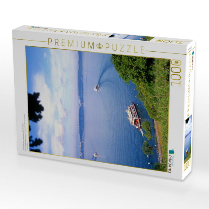 Fährschiffe von Meersburg nach Konstanz - CALVENDO Foto-Puzzle'