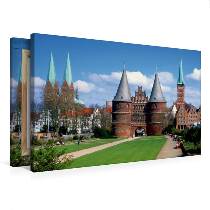 Premium Textil-Leinwand Hansestadt Lübeck