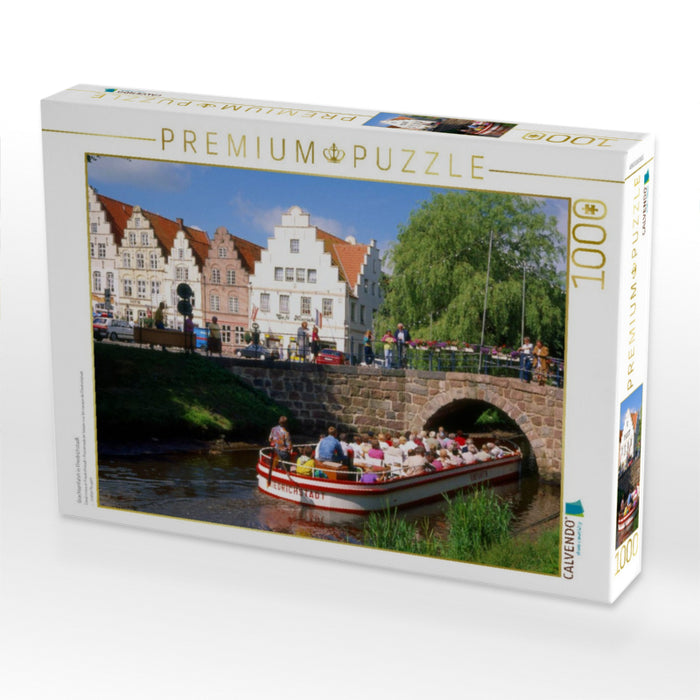 Grachtenfahrt in Friedrichstadt - CALVENDO Foto-Puzzle'