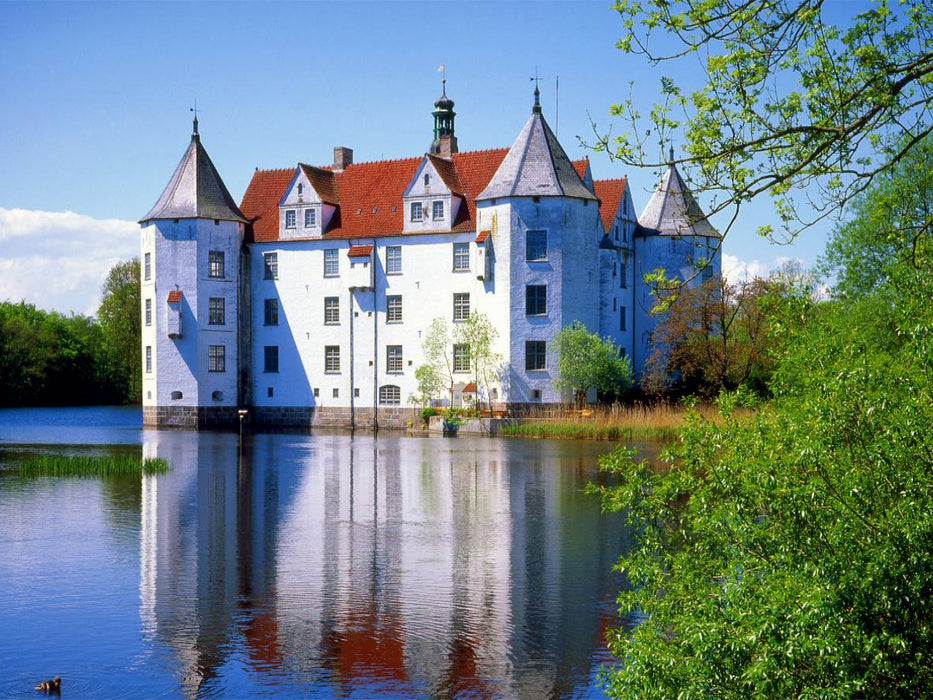 Schloß Glücksburg an der Flensburger Förde - CALVENDO Foto-Puzzle'