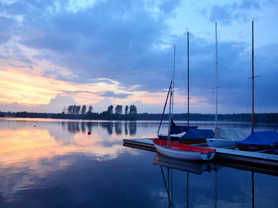 Boote zur blauen Stunde - CALVENDO Foto-Puzzle'