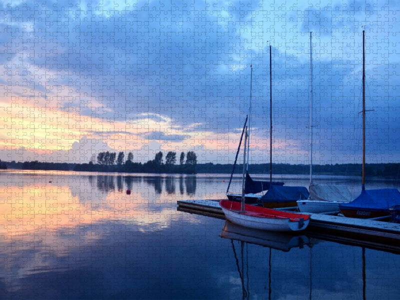 Boote zur blauen Stunde - CALVENDO Foto-Puzzle'