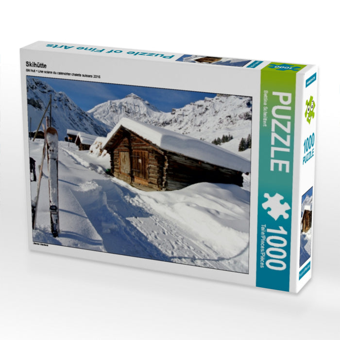Skihütte 1000 Teile Puzzle quer - CALVENDO Foto-Puzzle'