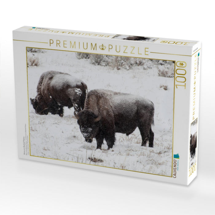 Bisons am Blacktail Plateau - CALVENDO Foto-Puzzle'
