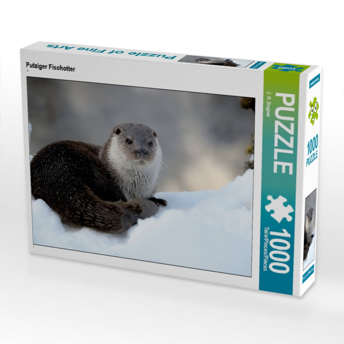 Putziger Fischotter 1000 Teile Puzzle quer - CALVENDO Foto-Puzzle'