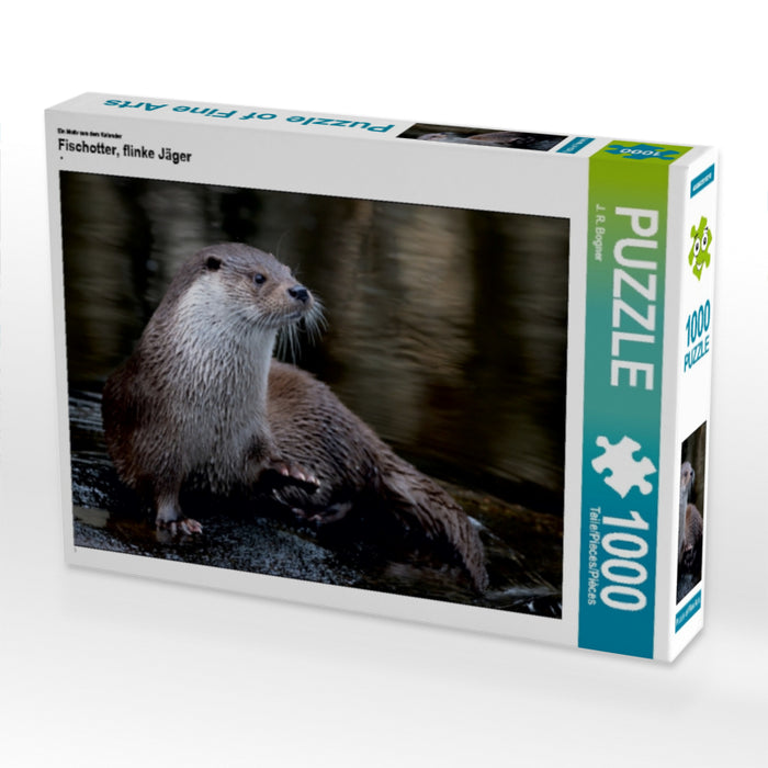 Otters, agile hunters - CALVENDO photo puzzle 