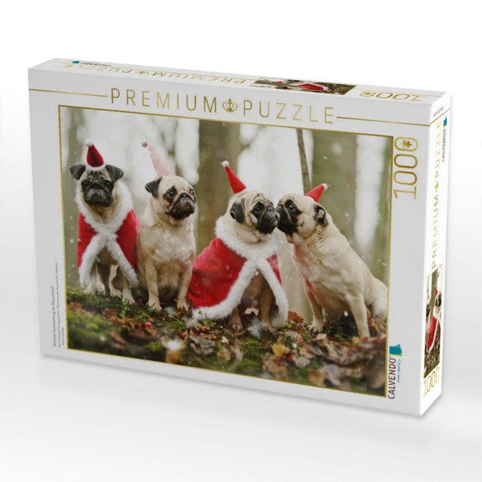 Geheime Versammlung der Mopswichtel - CALVENDO Foto-Puzzle'