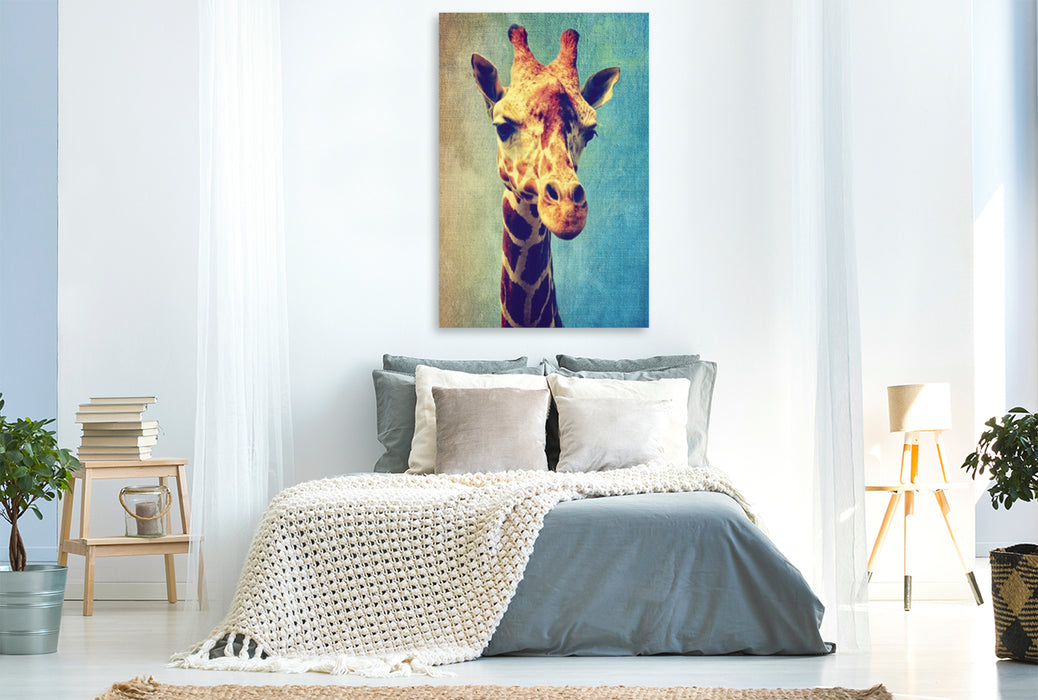 Toile textile premium Toile textile premium 80 cm x 120 cm de haut girafe 