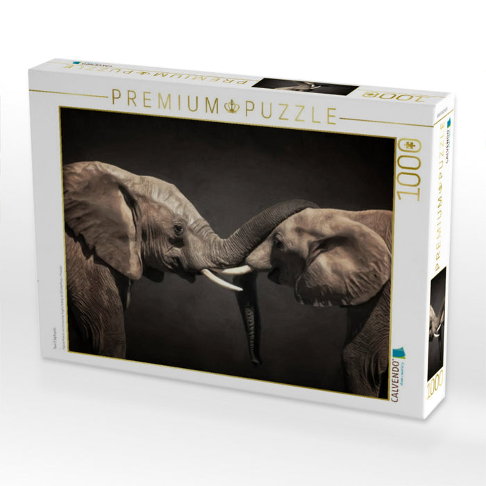 Two Elephants - CALVENDO Foto-Puzzle'