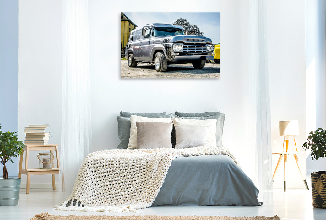 Premium Textil-Leinwand Premium Textil-Leinwand 120 cm x 80 cm quer Ein Motiv aus dem Kalender FORD PICK-UPS F 1 - F 100