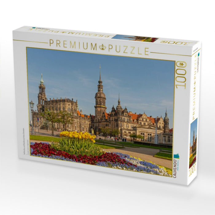 Hofkirche und Residenzschloss Dresden - CALVENDO Foto-Puzzle'