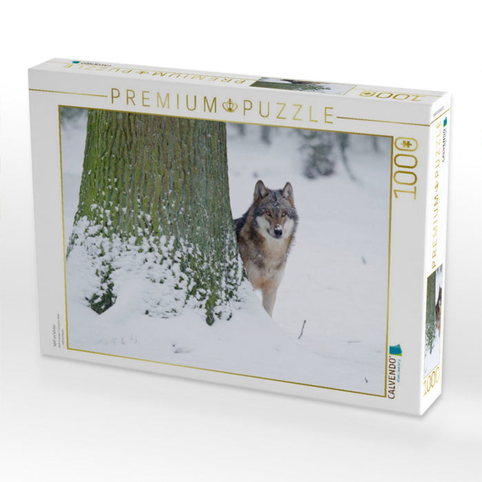 Wolf im Winter - CALVENDO Foto-Puzzle'