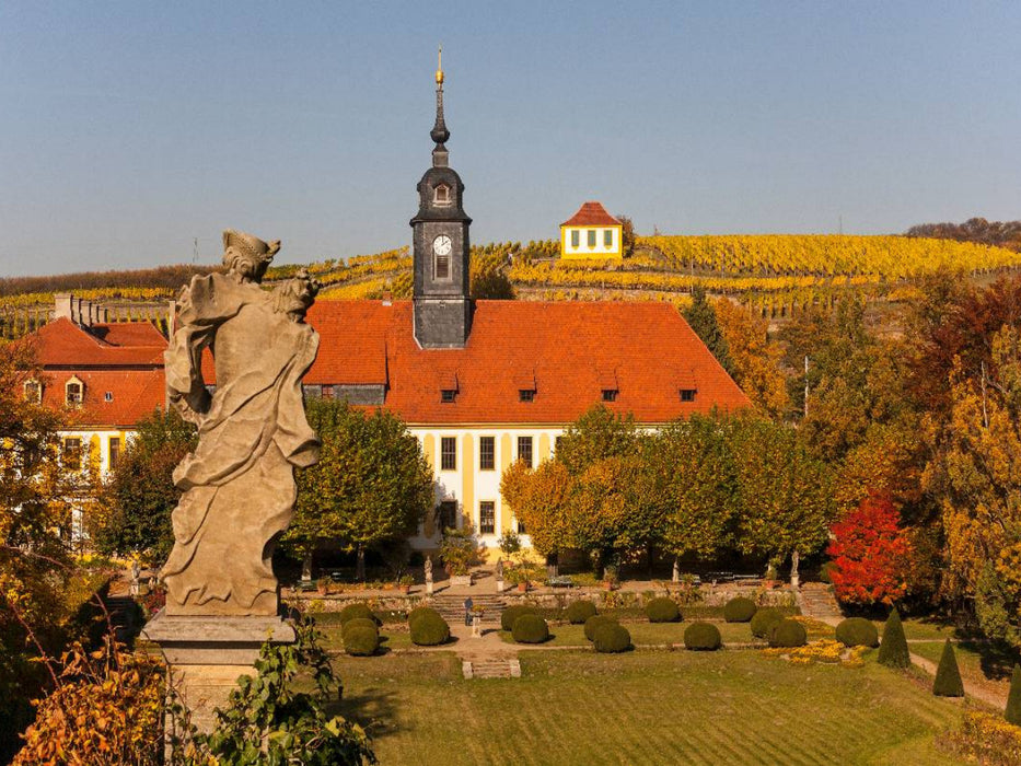 Schlossblick in Diesbar Seußlitz - CALVENDO Foto-Puzzle'