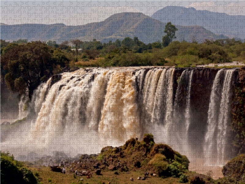 Nilfälle bei Bahir Dar in Äthiopien 1000 Teile Puzzle quer - CALVENDO Foto-Puzzle'