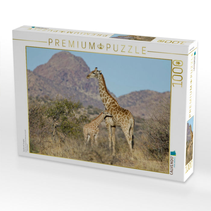 Giraffe mit Jungtier - CALVENDO Foto-Puzzle'
