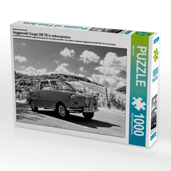 Ein Motiv aus dem Kalender Goggomobil Coupè 250 TS in schwarzweiss 1000 Teile Puzzle quer - CALVENDO Foto-Puzzle'
