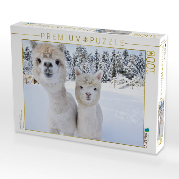 Alpakas Schneegestöber - CALVENDO Foto-Puzzle'