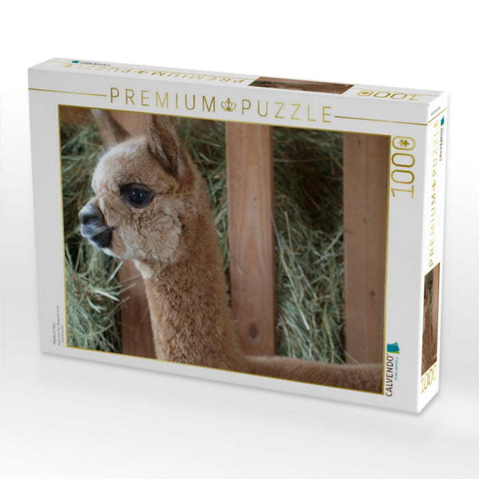 Alpaka im Heu - CALVENDO Foto-Puzzle'