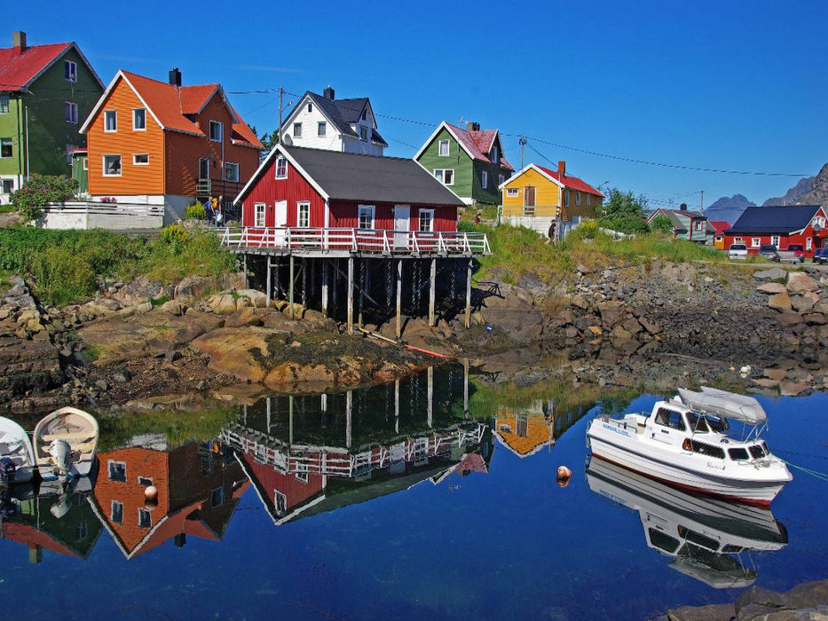 Norwegen: Das Fischereidorf Henningsvaer - CALVENDO Foto-Puzzle'