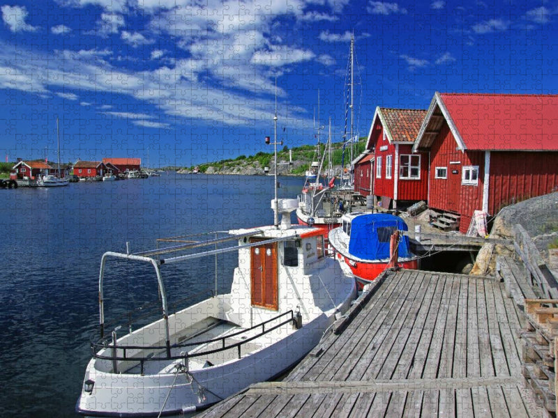 Schweden: Kleiner Hafen an der Westküste - CALVENDO Foto-Puzzle'