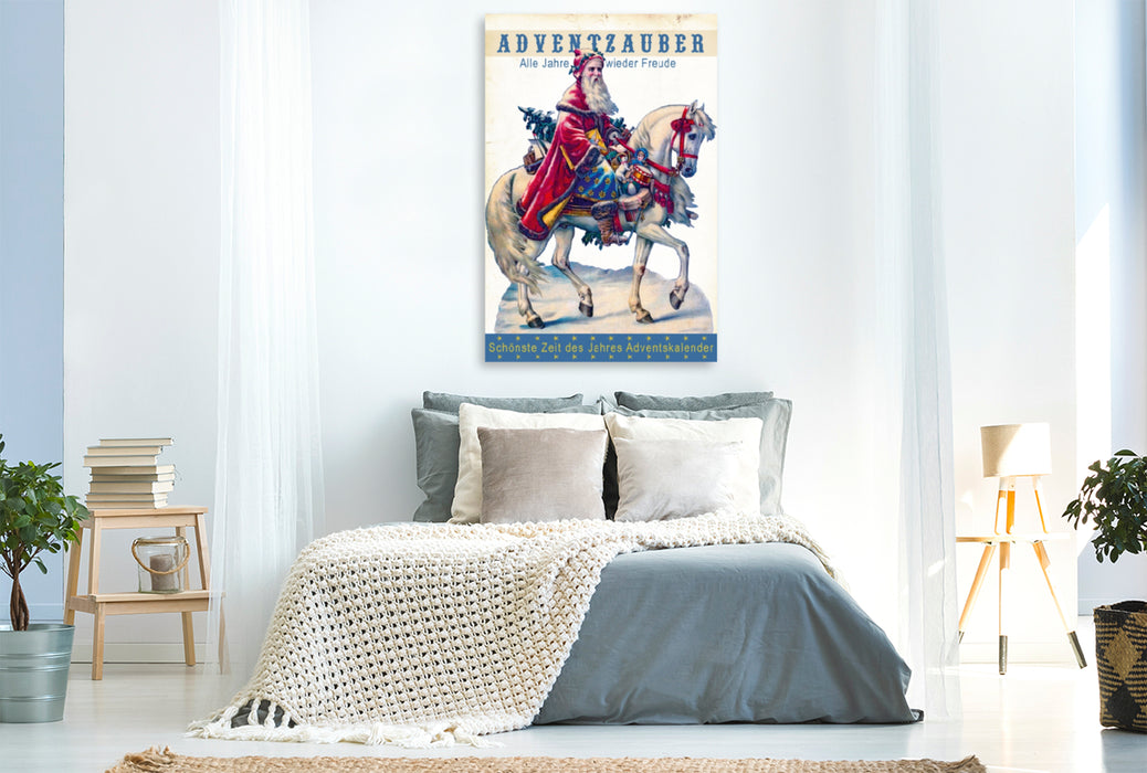 Premium Textil-Leinwand Premium Textil-Leinwand 80 cm x 120 cm  hoch Ein Motiv aus dem Kalender Adventzauber - Schönste Zeit des Jahres Adventkalender