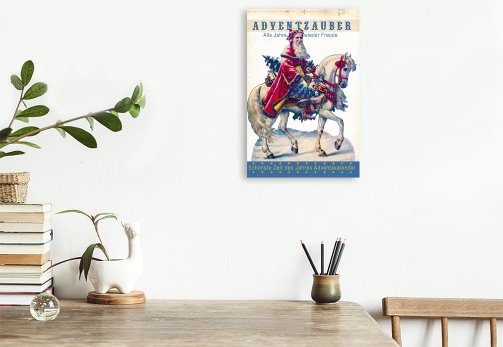 Premium Textil-Leinwand Premium Textil-Leinwand 80 cm x 120 cm  hoch Ein Motiv aus dem Kalender Adventzauber - Schönste Zeit des Jahres Adventkalender