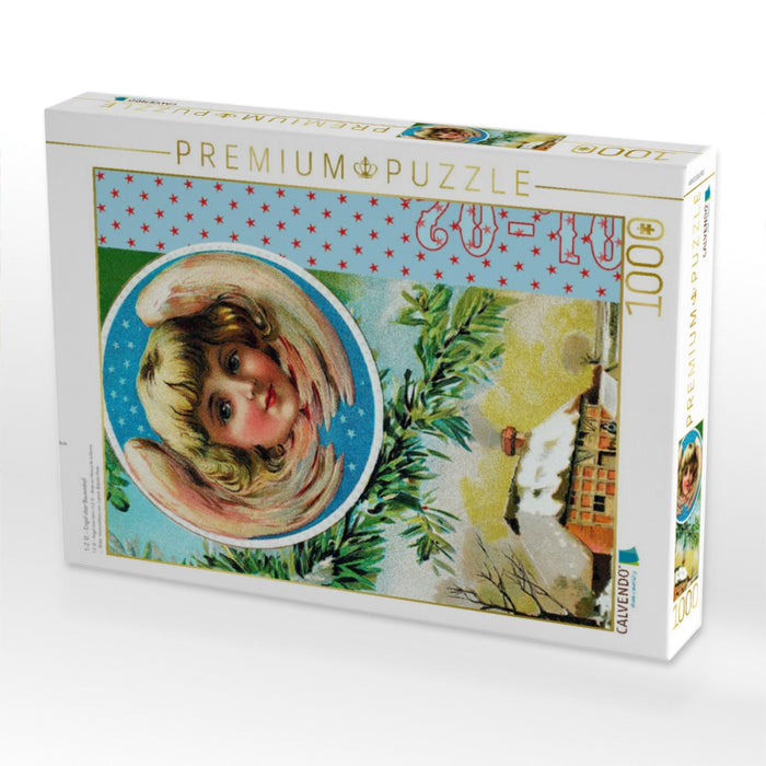 1.-2. 12. - Engel über Bauernhof - CALVENDO Foto-Puzzle'