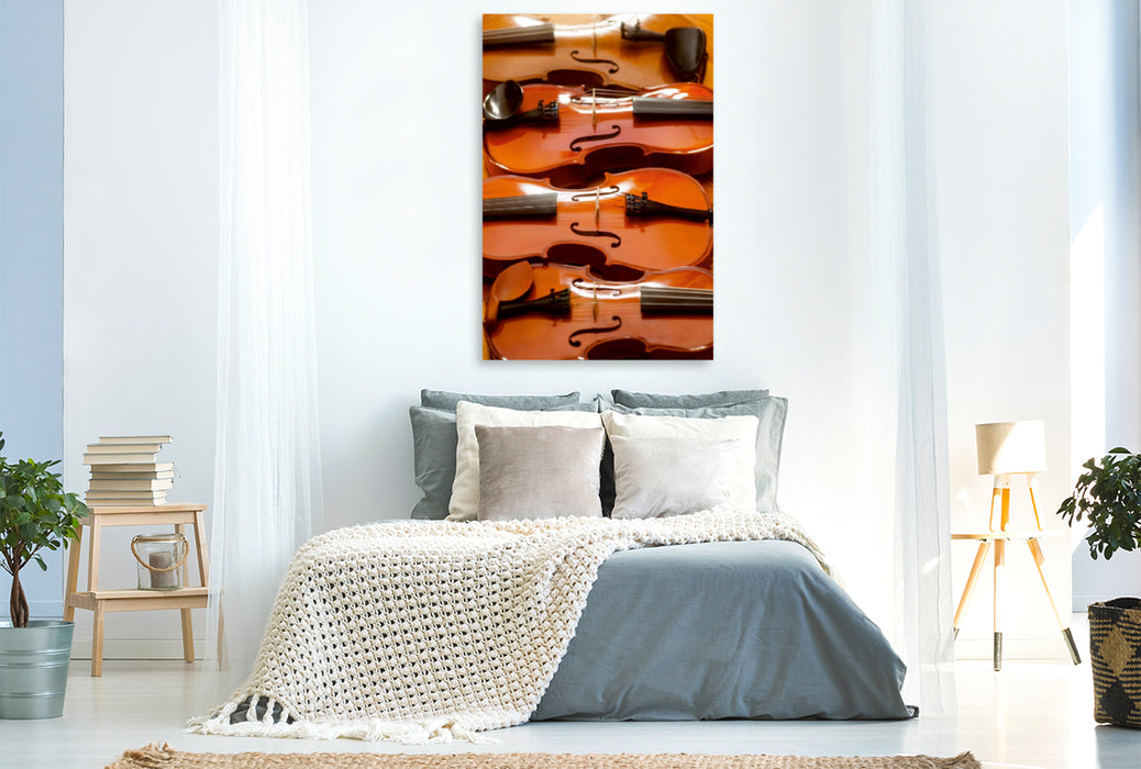Premium Textil-Leinwand Premium Textil-Leinwand 80 cm x 120 cm  hoch Violinen
