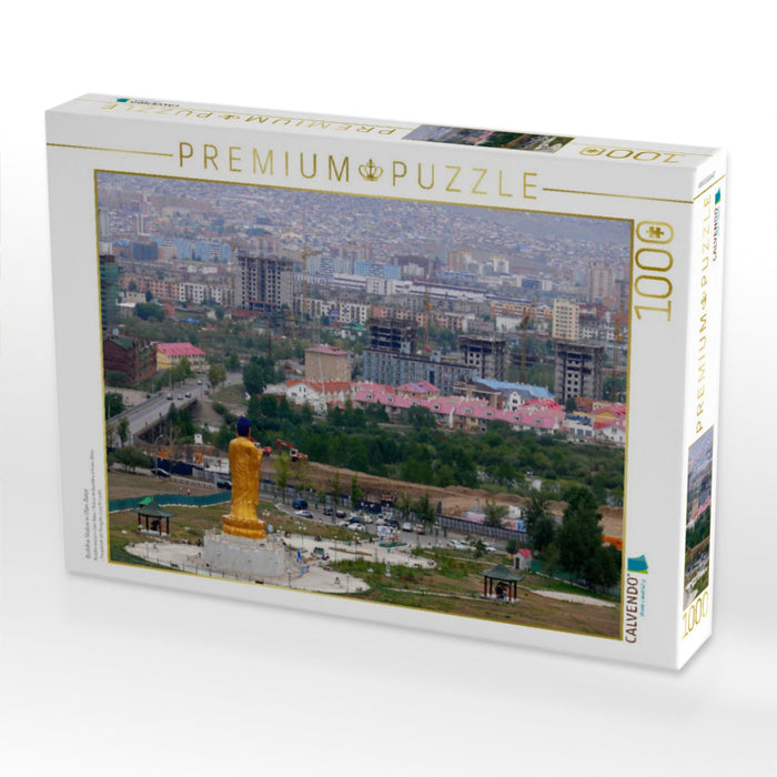 Buddha-Statue in Ulan-Bator - CALVENDO Foto-Puzzle'