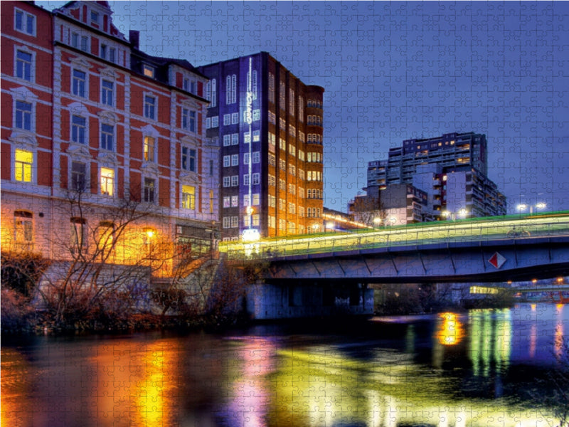 Benno Ohnesorg Brücke 1000 Teile Puzzle quer - CALVENDO Foto-Puzzle'