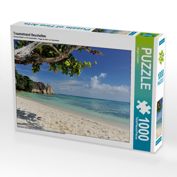 Traumstrand Seychellen 2000 Teile Puzzle quer - CALVENDO Foto-Puzzle'