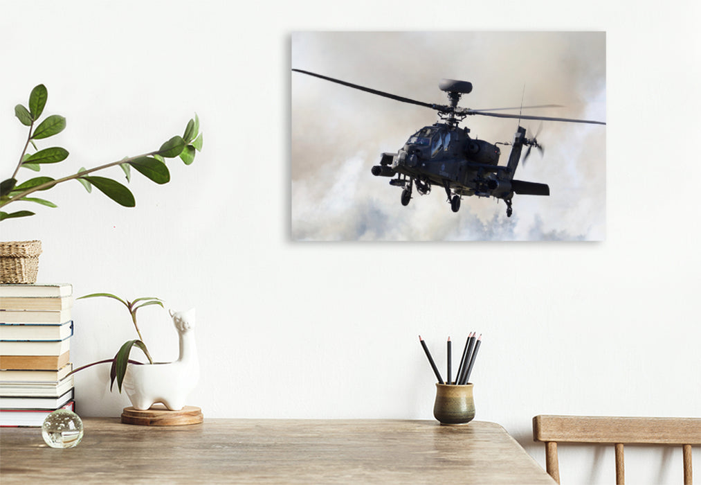 Premium Textil-Leinwand Premium Textil-Leinwand 90 cm x 60 cm quer WAH-64D Apache Longbow British Army Air Corps