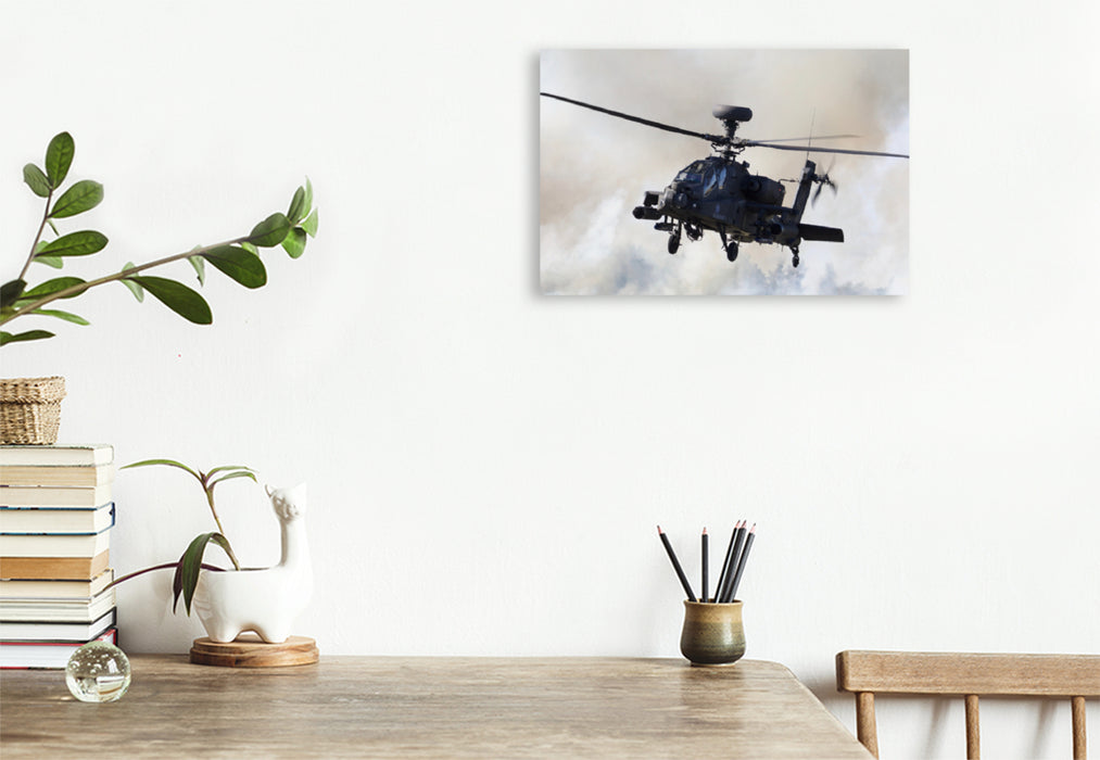 Premium Textil-Leinwand Premium Textil-Leinwand 90 cm x 60 cm quer WAH-64D Apache Longbow British Army Air Corps