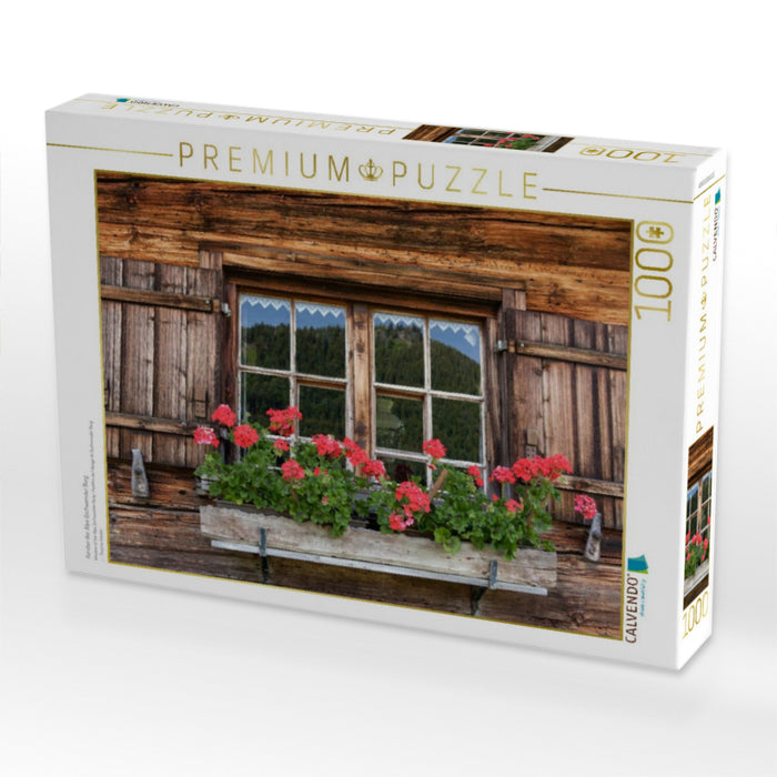 Fenster der Alpe Gschwender Berg - CALVENDO Foto-Puzzle'