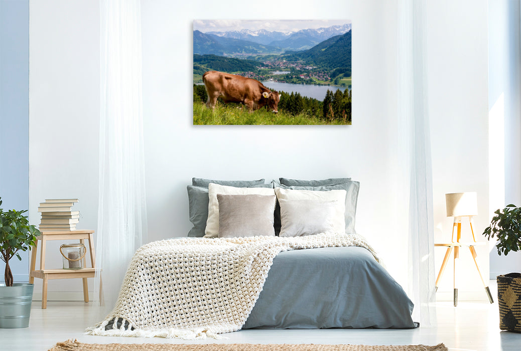Premium Textil-Leinwand Premium Textil-Leinwand 120 cm x 80 cm quer Ein Motiv aus dem Kalender Oberallgäuer Landschaft