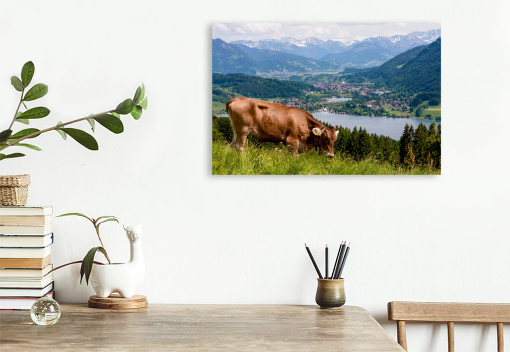 Premium Textil-Leinwand Premium Textil-Leinwand 120 cm x 80 cm quer Ein Motiv aus dem Kalender Oberallgäuer Landschaft