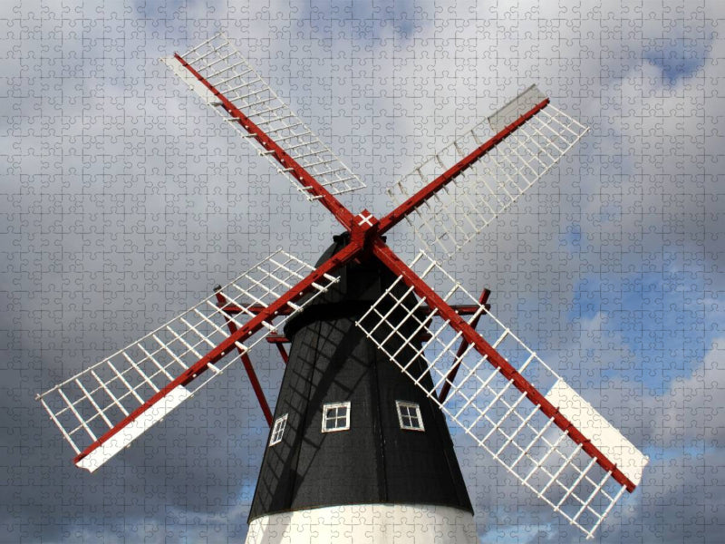 Die Windmühle auf der Insel Mandø - CALVENDO Foto-Puzzle'