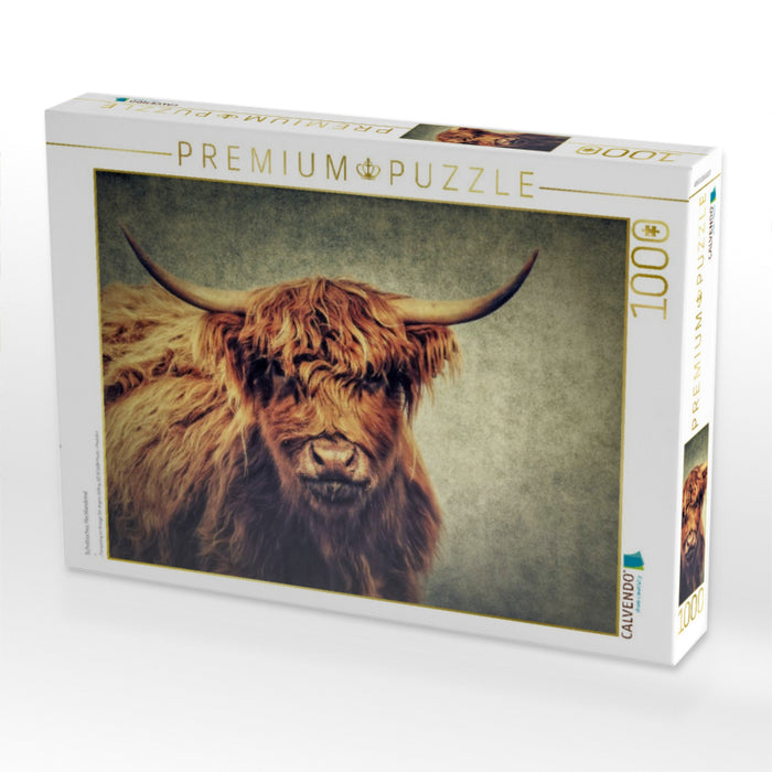Schottisches Hochlandrind - CALVENDO Foto-Puzzle'