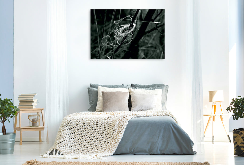 Premium Textil-Leinwand Premium Textil-Leinwand 120 cm x 80 cm quer Ein Motiv aus dem Kalender einfach schwarz-weiß
