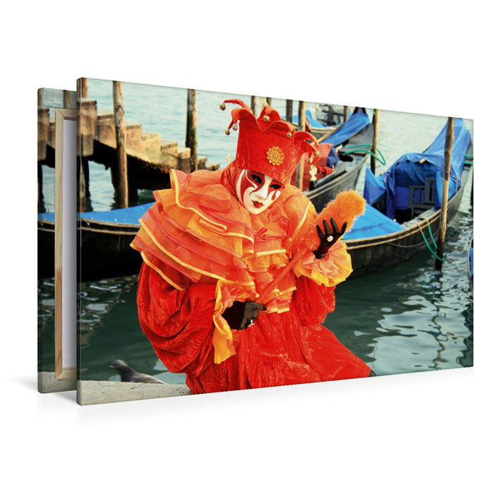Premium Textil-Leinwand Figur vor den Gondeln