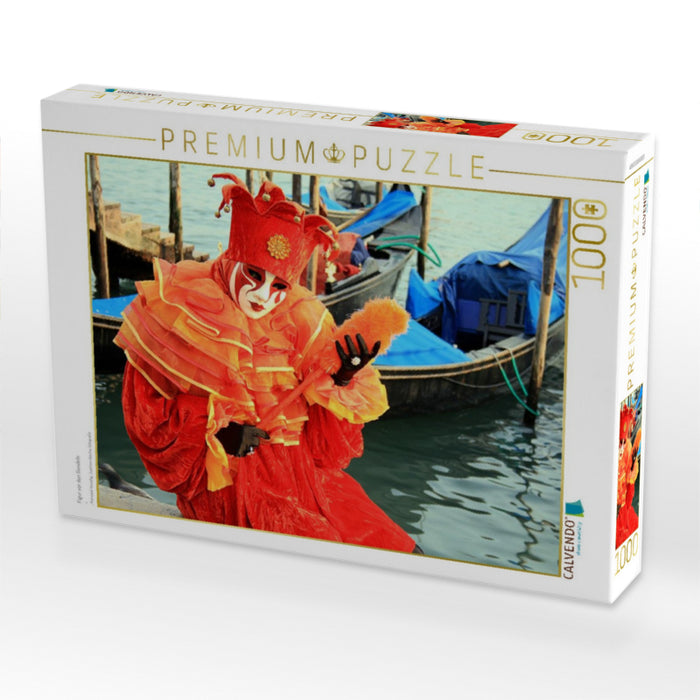 Figur vor den Gondeln - CALVENDO Foto-Puzzle'
