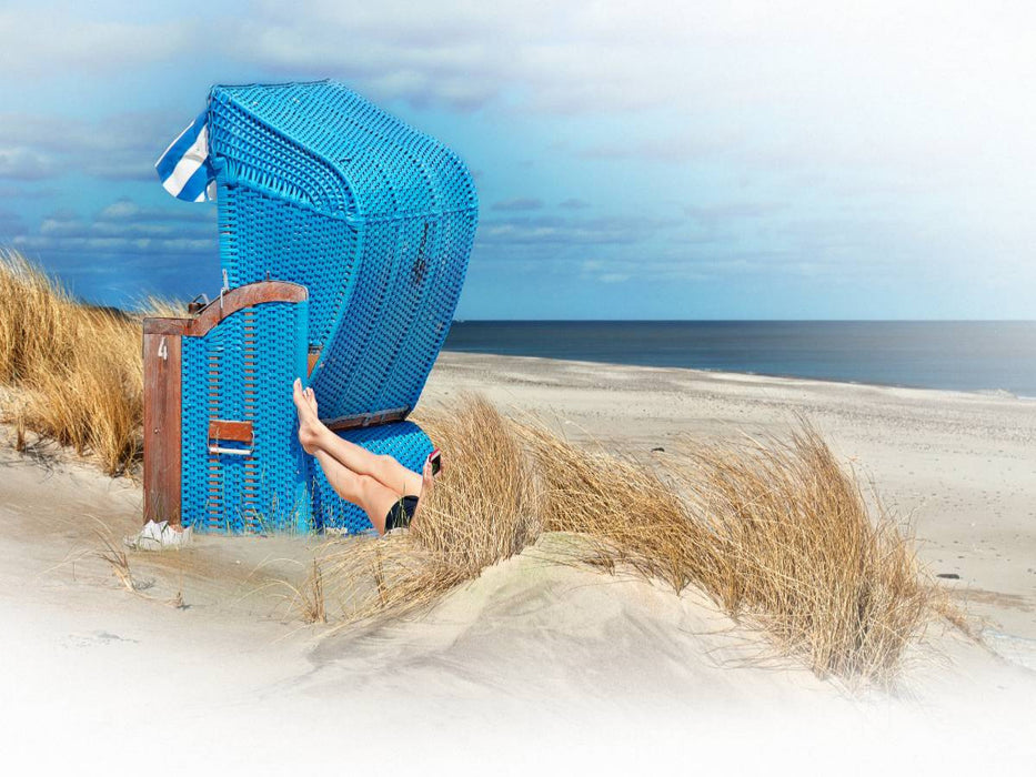 Strandkorb an der Nordsee - CALVENDO Foto-Puzzle'